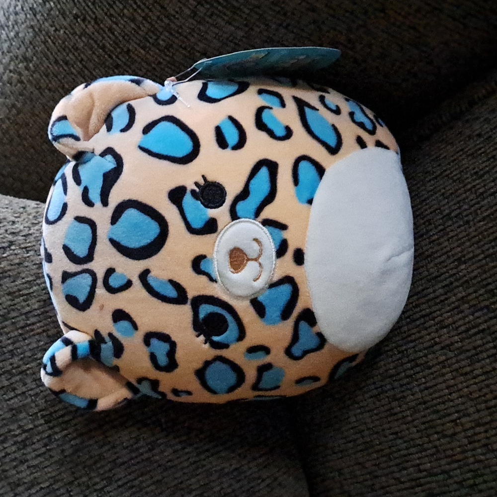 Squishmallow 7" Liv The Teal Leopard Stuffed Animal